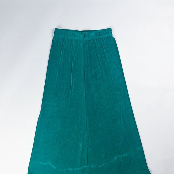 Stretch Maxi Skirt | Vintage 90's Dark Emerald Green Sexy Bodycon Long Skirt - Picture 2 of 5